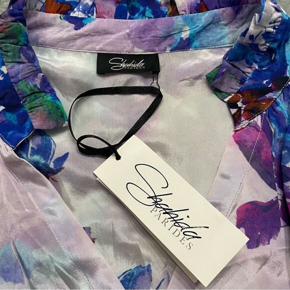 𝅺NWT Shahida Parides Floral Print Blouson Sleeve Dress Size XL - Picture 11 of 15